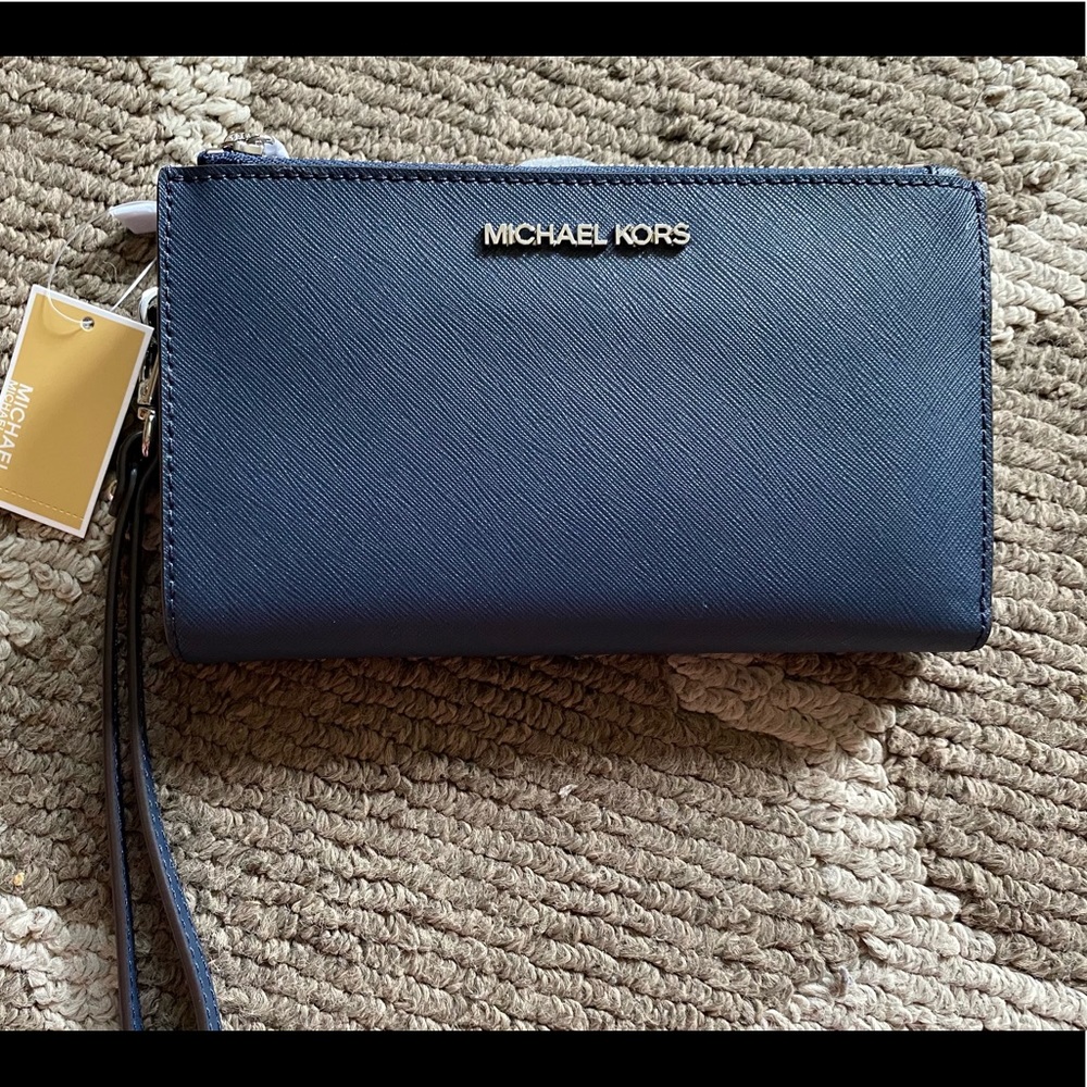 MK Wristlet PHONE Wallet DOUBLE ZIP